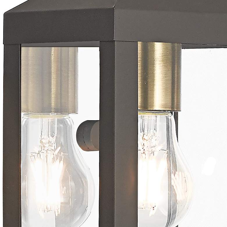 Image 2 Livex Lighting Nyack 10 1/2" High Bronze Outdoor Wall Light more views
