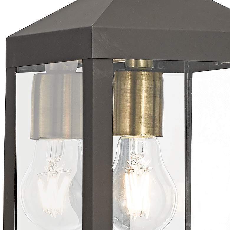 Image 2 Livex Lighting Nyack 12 3/4" High Bronze Outdoor Wall Light more views