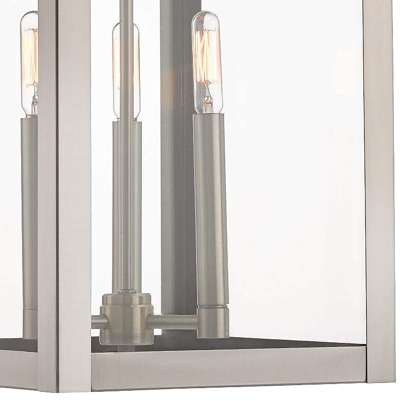Image 2 Livex Lighting Nyack 21 3/4" High Brushed Nickel Outdoor Wall Light more views