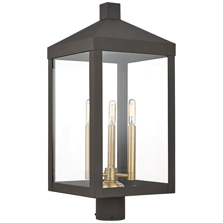 Image 1 Livex Lighting Nyack 24" High Bronze Outdoor Post Light