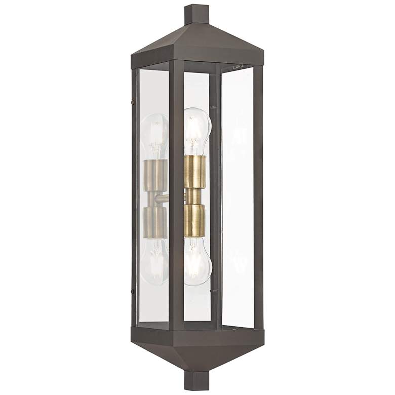 Image 1 Livex Lighting Nyack 24" High Bronze Outdoor Wall Light