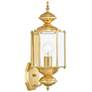 2_Livex Lighting Outdoor Basics 17" Polished Brass Outdoor Wall Light