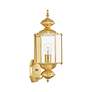 3_Livex Lighting Outdoor Basics 17" Polished Brass Outdoor Wall Light more views
