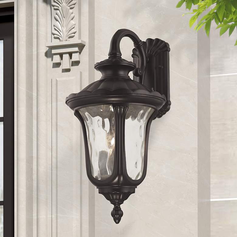 Image 1 Livex Lighting Oxford 22" High 3-Light Bronze Outdoor Wall Lantern