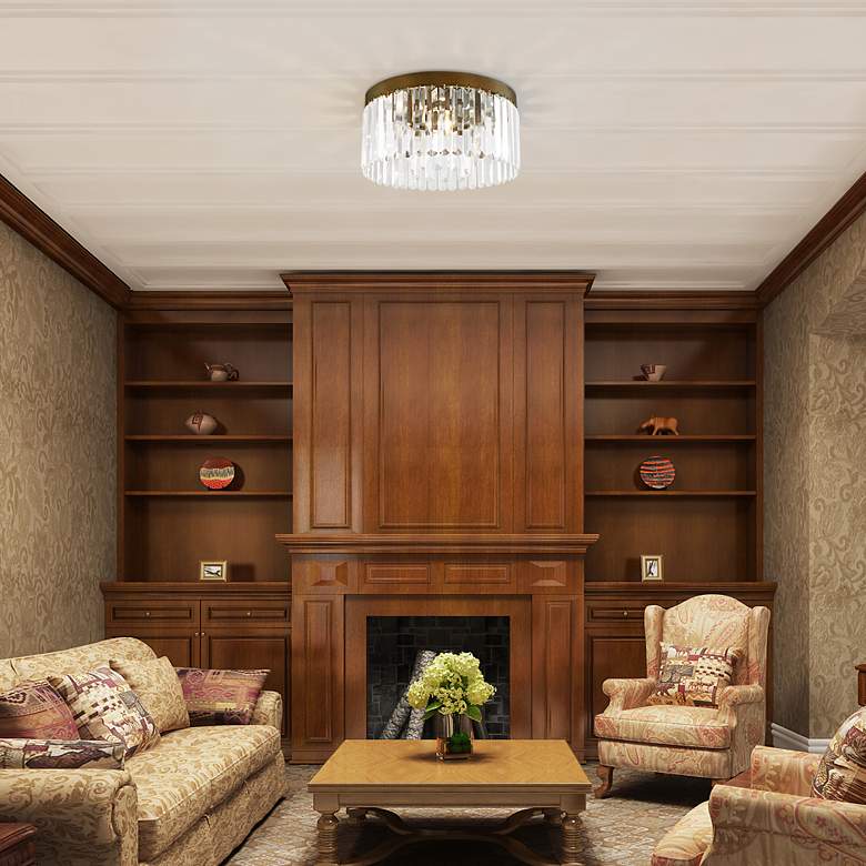 Image 6 Livex Lighting Palacial 16 1/4" 5-Light Bronze Crystal Ceiling Light more views