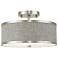 Livex Lighting Park Ridge 13" Brushed Nickel Gray Shade Ceiling Light