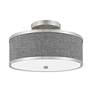 4_Livex Lighting Park Ridge 13" Brushed Nickel Gray Shade Ceiling Light more views