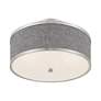 7_Livex Lighting Park Ridge 13" Brushed Nickel Gray Shade Ceiling Light more views