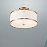 2_Livex Lighting Park Ridge 13" Wide Antique Brass Drum Ceiling Light