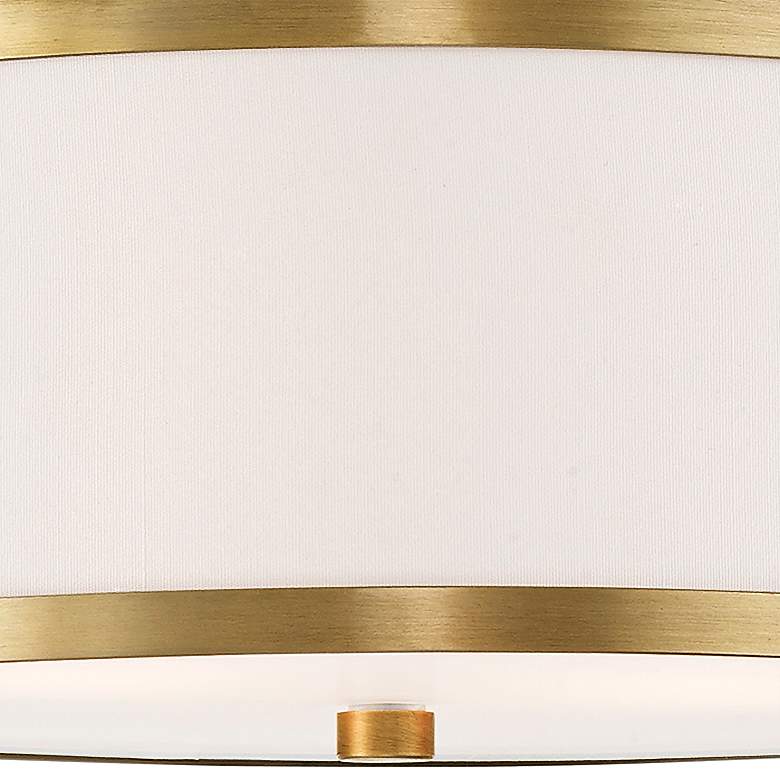 Image 4 Livex Lighting Park Ridge 13" Wide Antique Brass Drum Ceiling Light more views