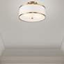 Livex Lighting Park Ridge 13" Wide Antique Brass Drum Ceiling Light in scene