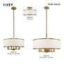 Livex Lighting Park Ridge 13" Wide Antique Brass Drum Ceiling Light in scene