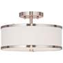 2_Livex Lighting Park Ridge 13" Wide Brushed Nickel Ceiling Light