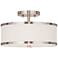 Livex Lighting Park Ridge 13" Wide Brushed Nickel Ceiling Light