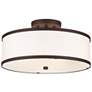 2_Livex Lighting Park Ridge 15" 3-Light Bronze White Drum Ceiling Light
