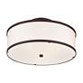 6_Livex Lighting Park Ridge 15" 3-Light Bronze White Drum Ceiling Light more views