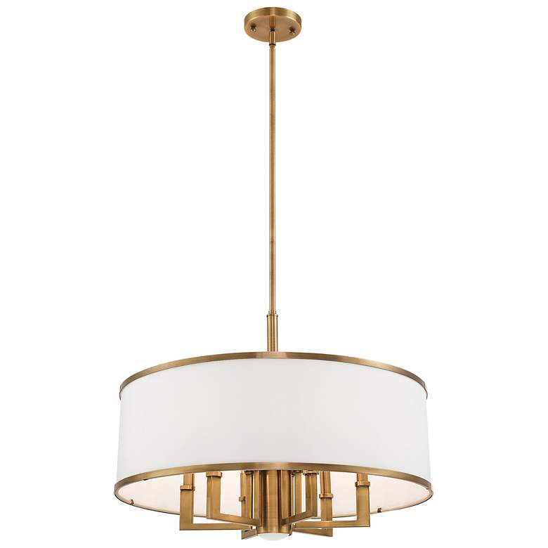 Image 6 Livex Lighting Park Ridge 24" Wide 7-Light Antique Brass Pendant more views