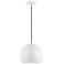 Livex Lighting Piedmont 10" Polished Brass Gloss White Globe Pendant