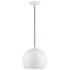 Livex Lighting Piedmont 10" Polished Brass Gloss White Globe Pendant
