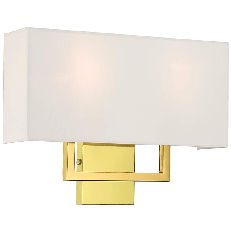 Image 1 Livex Lighting Pierson 16" Wide 2-Light Polished Brass Wall Sconce
