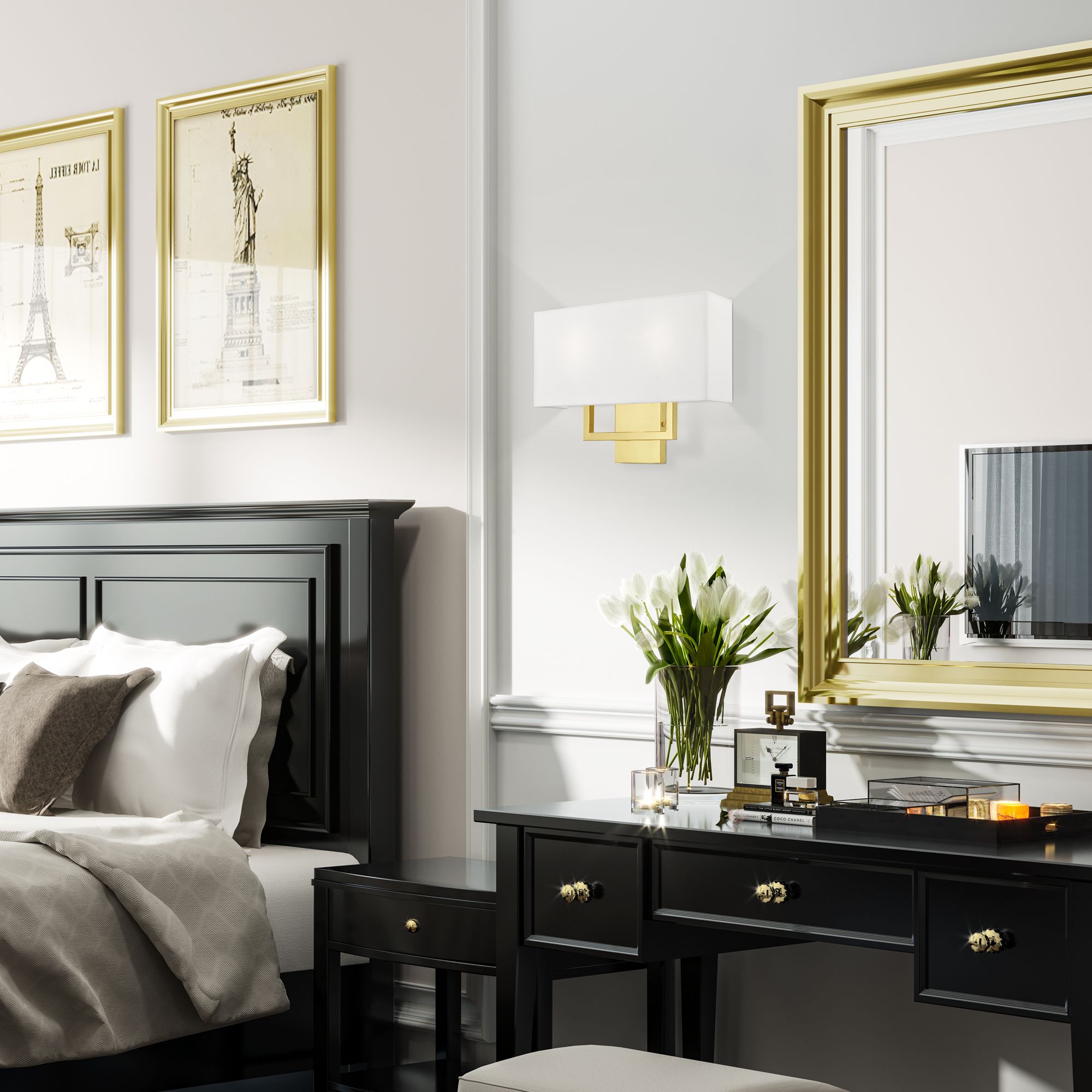 Livex Lighting Pierson 16" Wide 2-Light Polished Brass Wall Sconce