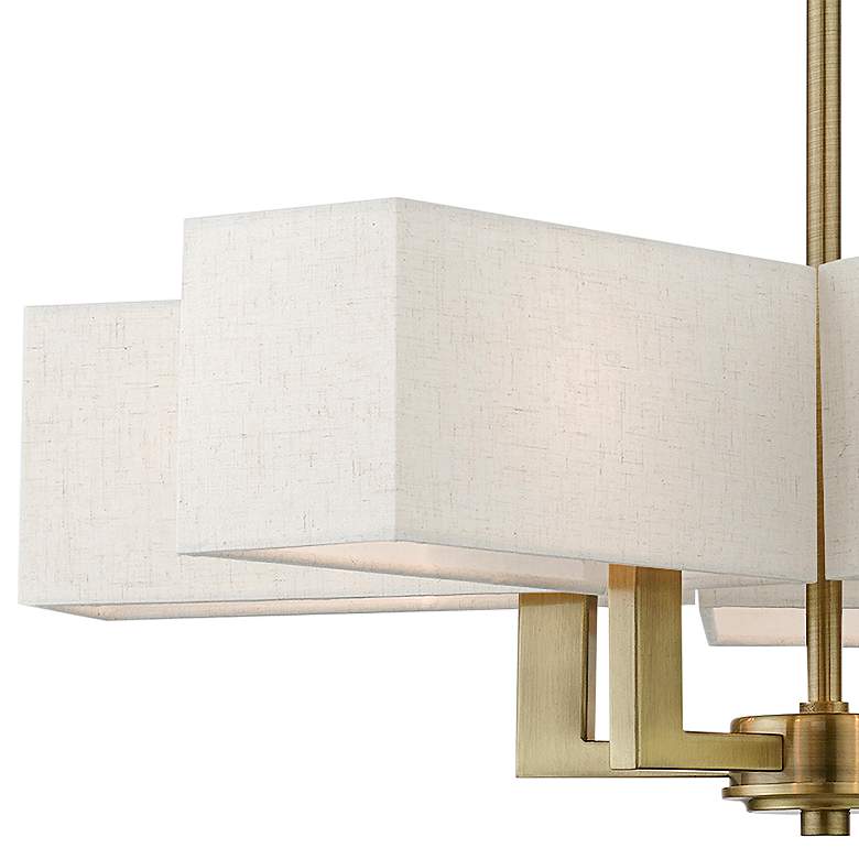 Image 4 Livex Lighting Rubix 26" Wide Antique Brass 5-Light Chandelier more views