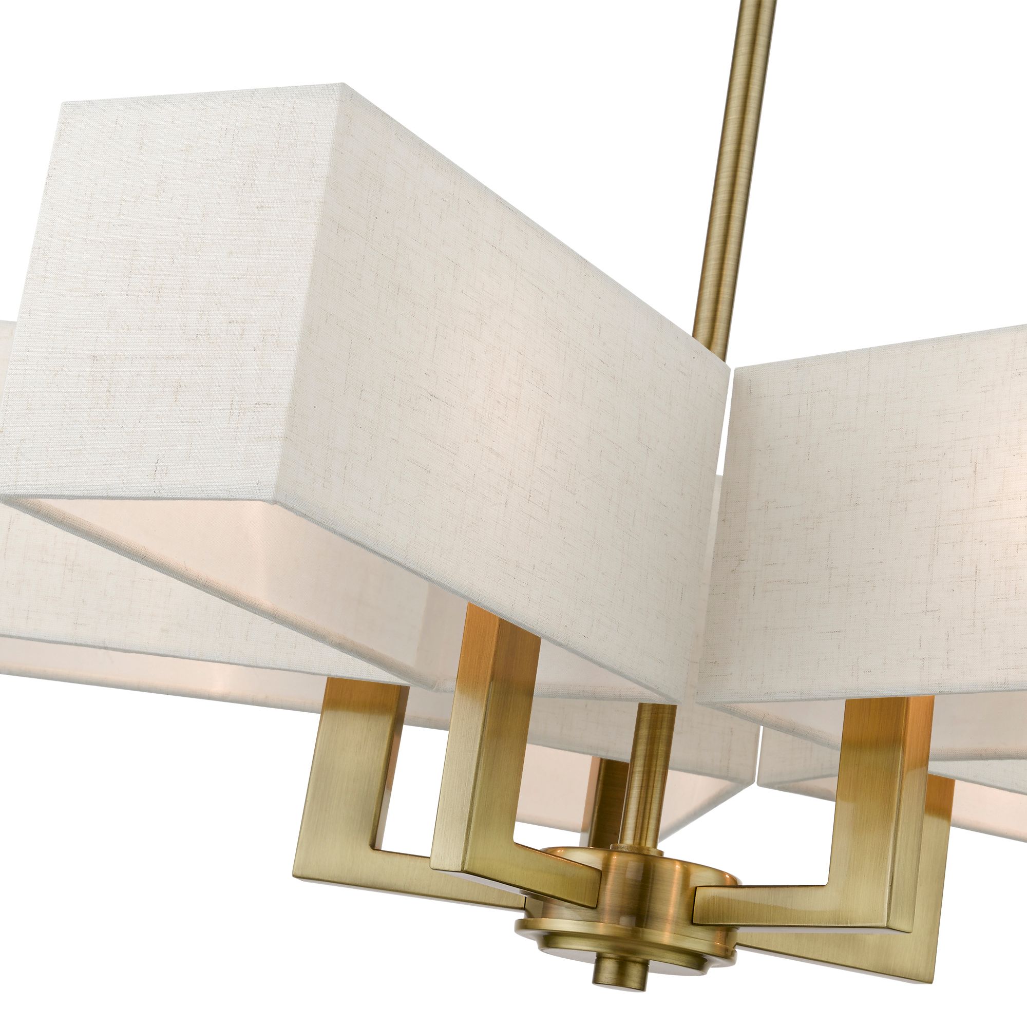 Livex Lighting Rubix 26" Wide Antique Brass 5-Light Modern Chandelier in scene