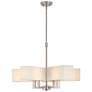 Livex Lighting Rubix 26" Wide Brushed Nickel 5-Light Shade Chandelier