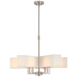 Livex Lighting Rubix 26" Wide Brushed Nickel 5-Light Shade Chandelier
