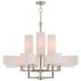 2_Livex Lighting Rubix 44" Wide Brushed Nickel 12-Light Foyer Chandelier