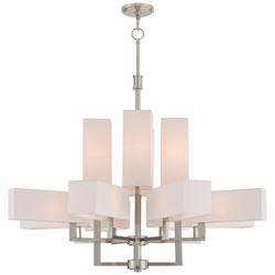 Livex Lighting Rubix 44" Wide Brushed Nickel 12-Light Foyer Chandelier