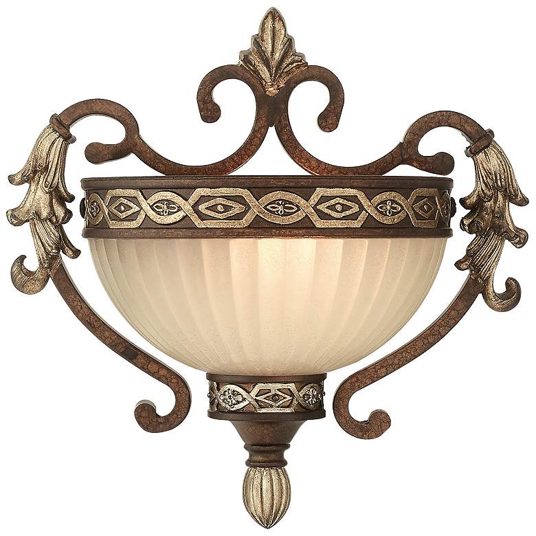 Image 1 Livex Lighting Seville 10 1/4" Wide Palatial Bronze Gold Wall Sconce