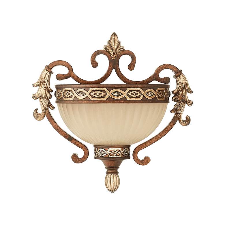 Image 3 Livex Lighting Seville 10 1/4" Wide Palatial Bronze Gold Wall Sconce more views