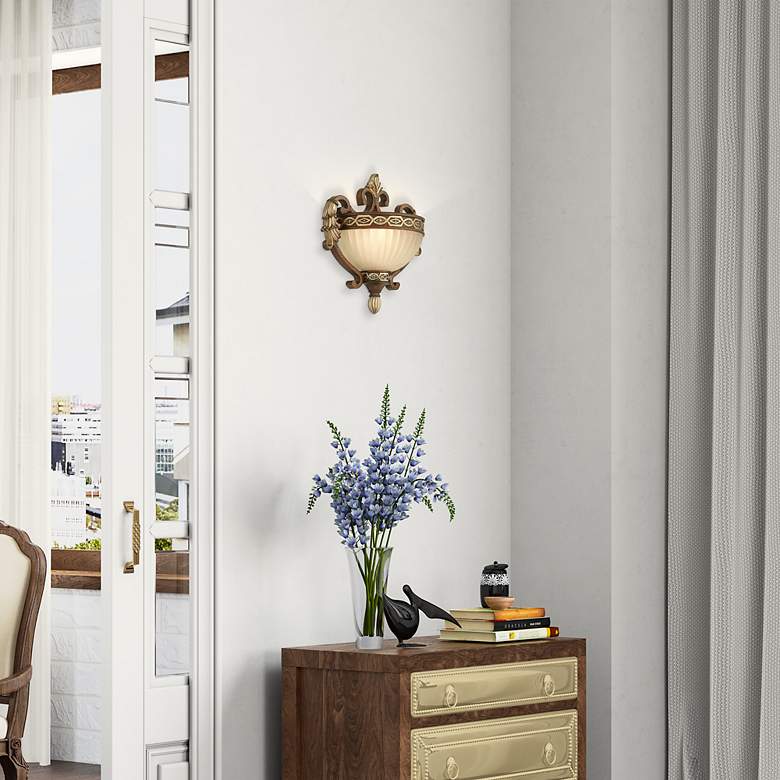 Image 7 Livex Lighting Seville 10 1/4" Wide Palatial Bronze Gold Wall Sconce more views