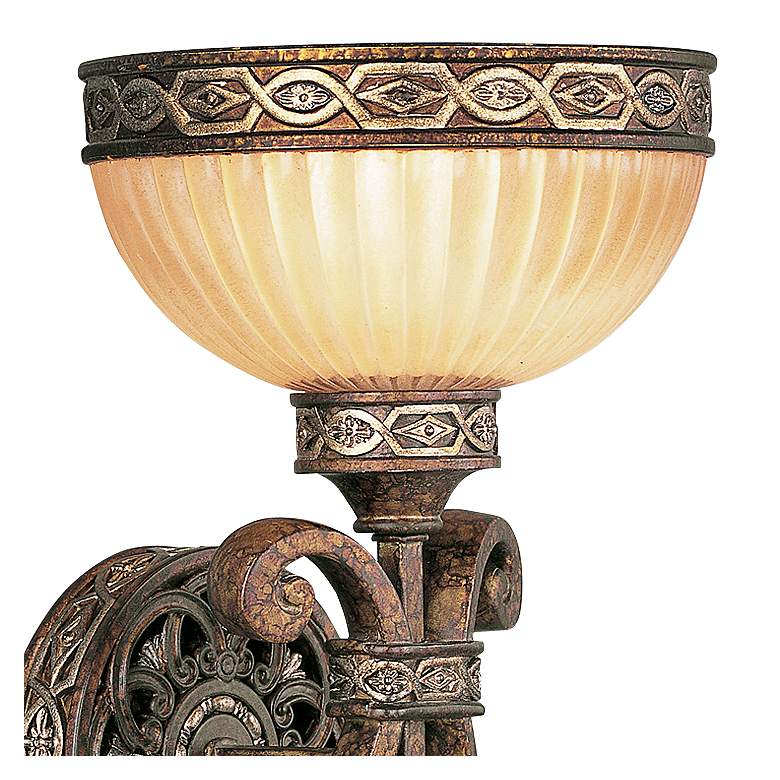 Image 3 Livex Lighting Seville 19 3/4" Palatial Bronze and Glass Wall Sconce more views