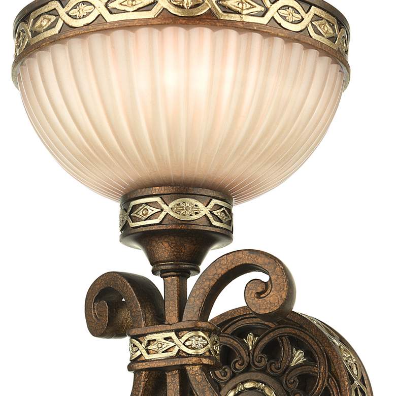 Image 4 Livex Lighting Seville 19 3/4" Palatial Bronze and Glass Wall Sconce more views
