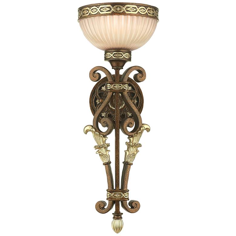 Image 6 Livex Lighting Seville 19 3/4" Palatial Bronze and Glass Wall Sconce more views