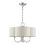 4_Livex Lighting Solstice 18" Brushed Nickel Modern Shade Chandelier more views