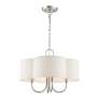 5_Livex Lighting Solstice 18" Brushed Nickel Modern Shade Chandelier more views