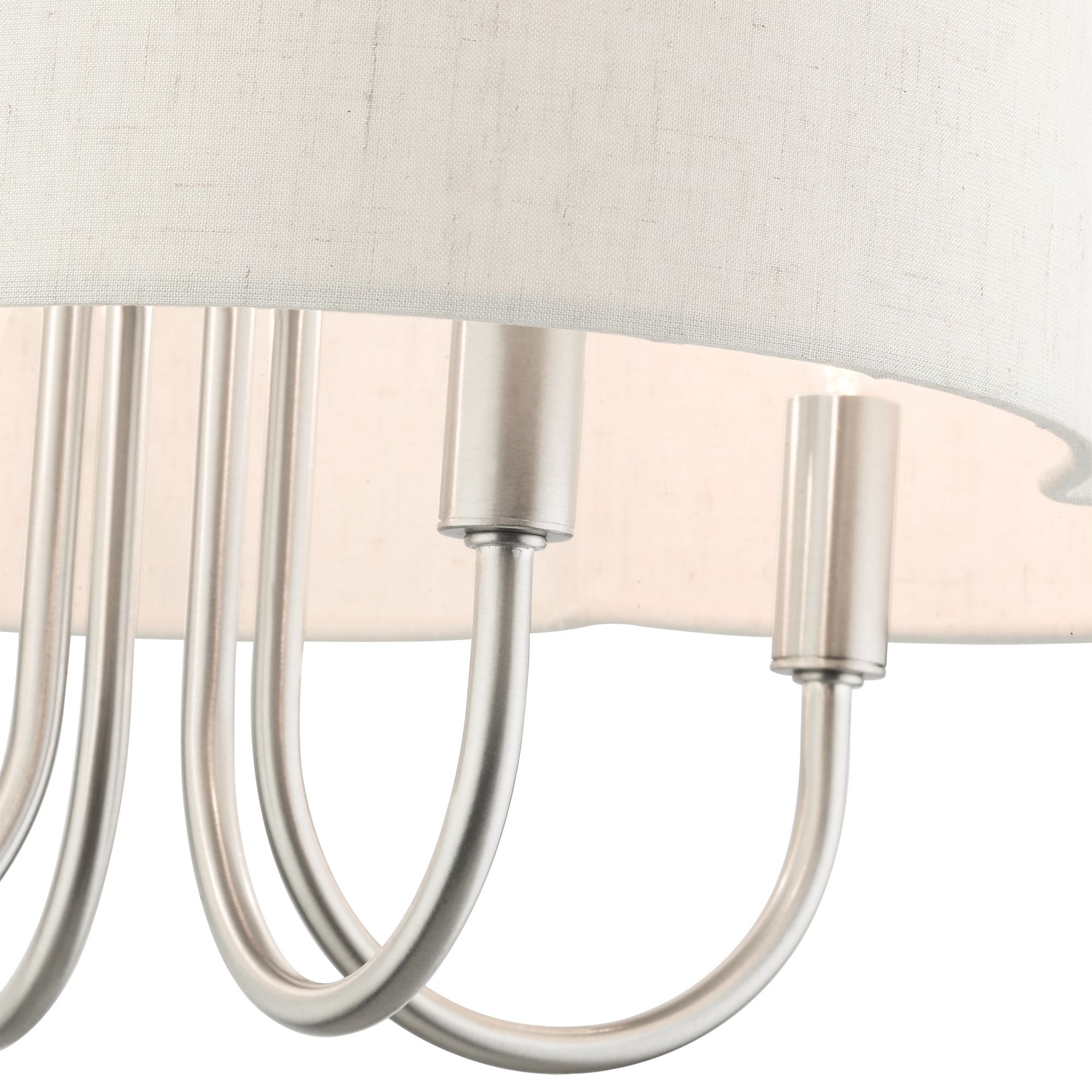 Livex Lighting Solstice 18" Brushed Nickel Modern Shade Chandelier in scene