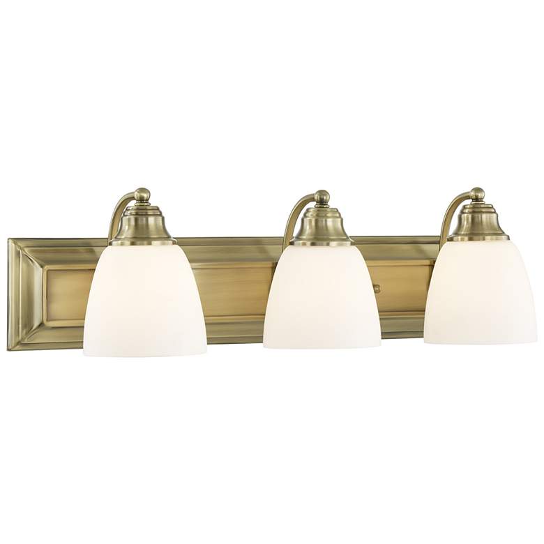 Image 2 Livex Lighting Springfield 24" Wide 3-Light Antique Brass Bath Vanity