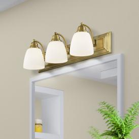 Livex Lighting Springfield 24" Wide 3-Light Antique Brass Bath Vanity Livex Lighting Springfield 24" Wide 3-Light Antique Brass Bath Vanity