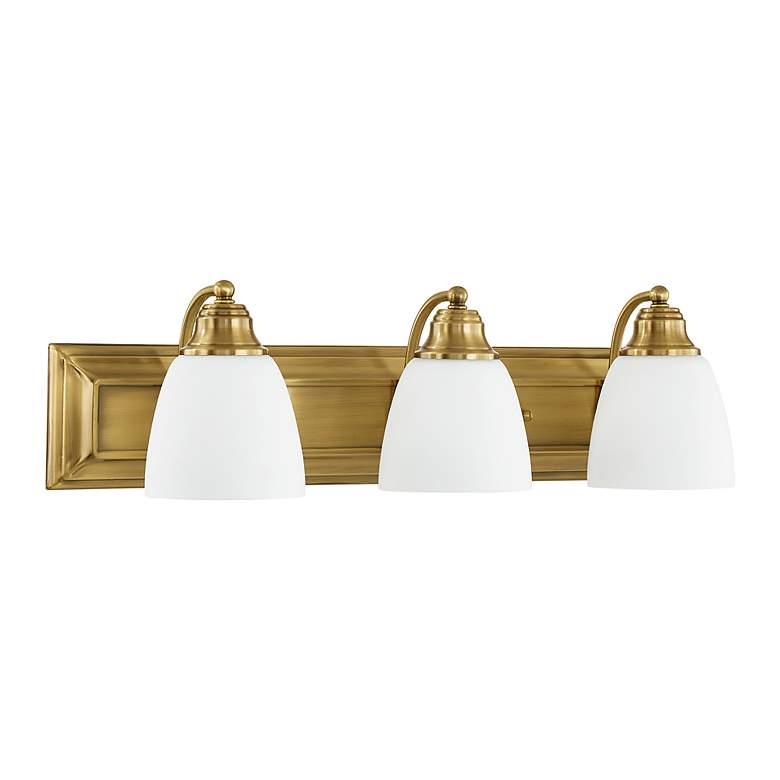 Image 3 Livex Lighting Springfield 24" Wide 3-Light Antique Brass Bath Vanity more views