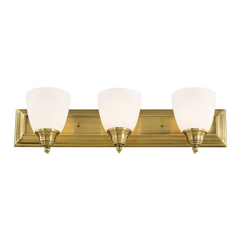Image 4 Livex Lighting Springfield 24" Wide 3-Light Antique Brass Bath Vanity more views