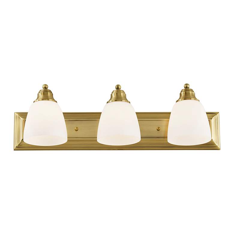 Image 5 Livex Lighting Springfield 24" Wide 3-Light Antique Brass Bath Vanity more views
