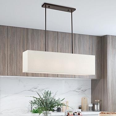 Livex Lighting Summit 36" 4-Light English Bronze Linear Chandelier