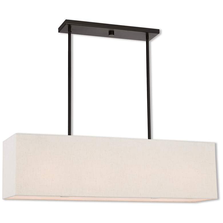 Image 2 Livex Lighting Summit 36" 4-Light English Bronze Linear Chandelier