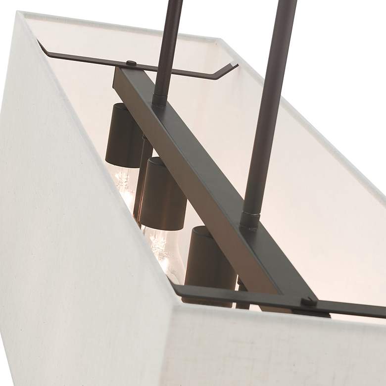 Image 7 Livex Lighting Summit 36" 4-Light English Bronze Linear Chandelier more views