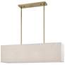 3_Livex Lighting Summit 36" Wide Antique Brass Linear Shade Chandelier