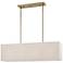Livex Lighting Summit 36" Wide Antique Brass Linear Shade Chandelier